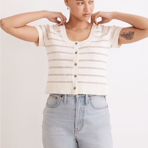 Madewell Tops - Madewell Linden Scoop Sweater Tee in Stripe